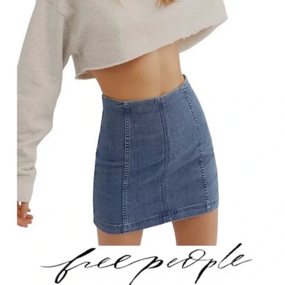 Free People Dresses & Skirts - Free People Modern Femme Denim Mini Skirt Size 6